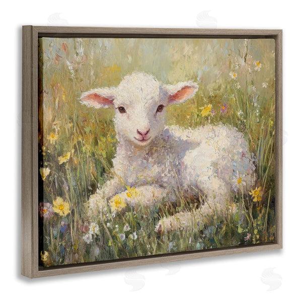 Stupell Industries Petal Prints Design | Sunlight Lamb In Flowers Wall Art