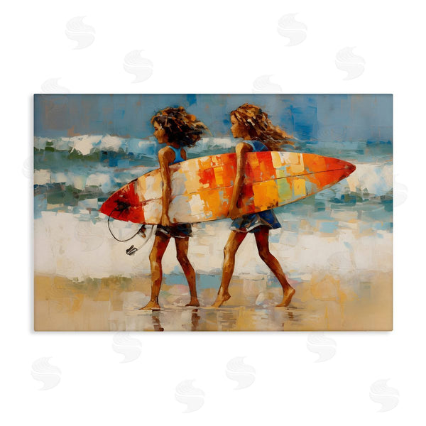 stupell industries Petal Prints Design | Surfboard Kids Friends