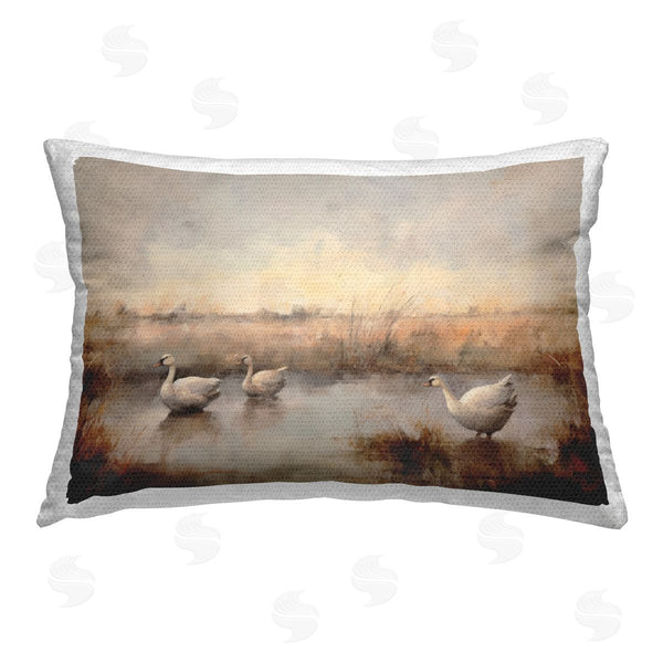 Stupell Industries Petal Prints Design | Swan Family Rural Pond