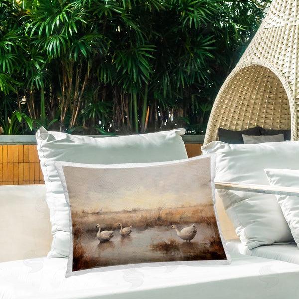Stupell Industries Petal Prints Design | Swan Family Rural Pond