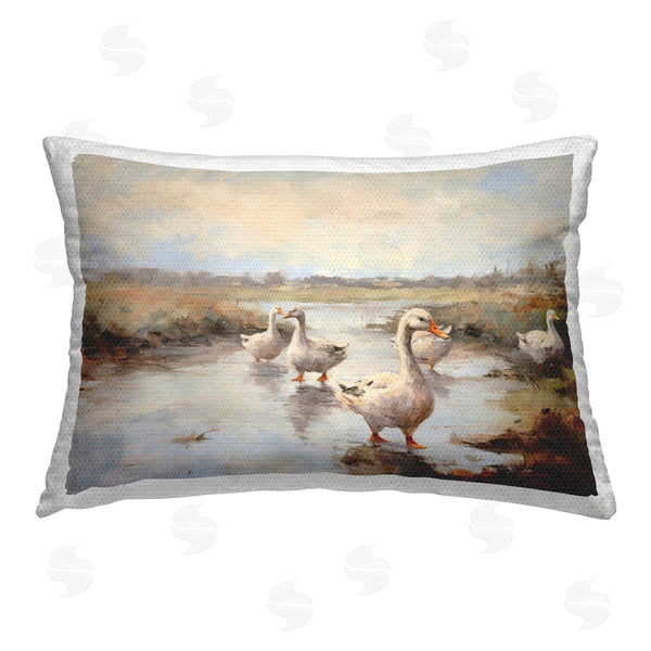 Stupell Industries Petal Prints Design | Swan Family Traditional Pond