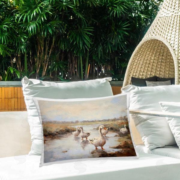 Stupell Industries Petal Prints Design | Swan Family Traditional Pond