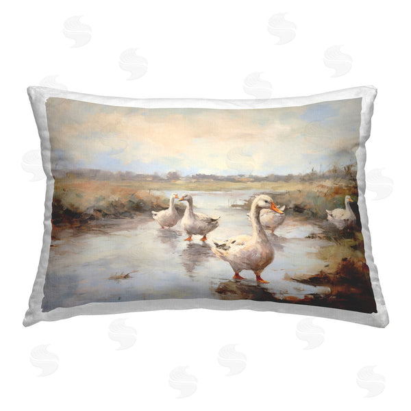 stupell industries Petal Prints Design | Swan Family Traditional Pond
