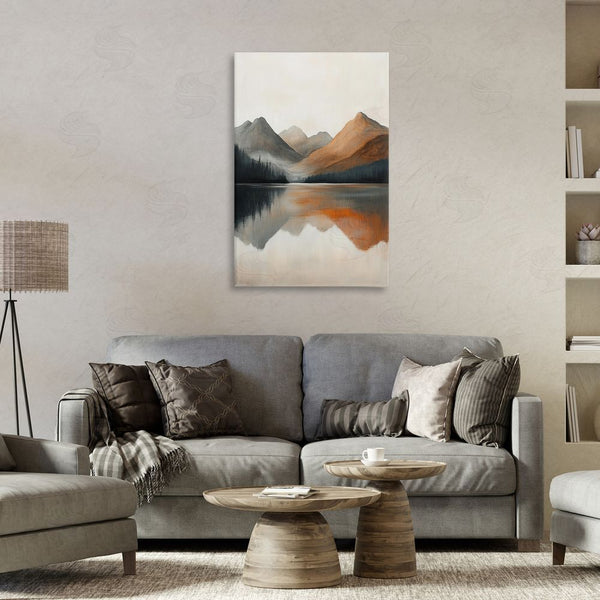 Stupell Industries Petal Prints Design | Terracotta Reflection Abstract Landscape Wall Art