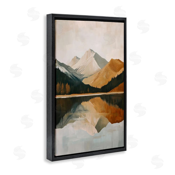 Stupell Industries Petal Prints Design | Terracotta Reflection Abstract Mountains Wall Art