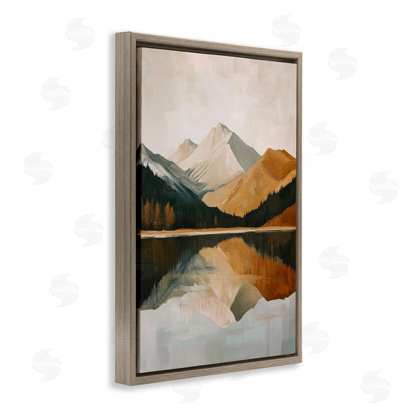 Stupell Industries Petal Prints Design | Terracotta Reflection Abstract Mountains Wall Art