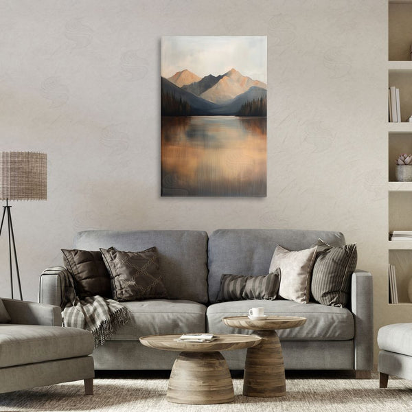 Stupell Industries Petal Prints Design | Terracotta Reflection Moody Landscape Wall Art