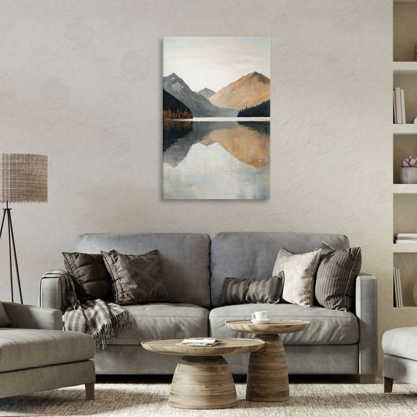 Stupell Industries Petal Prints Design | Terracotta Reflection Mountain Range Wall Art