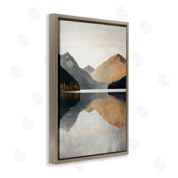 Stupell Industries Petal Prints Design | Terracotta Reflection Mountain Range Wall Art