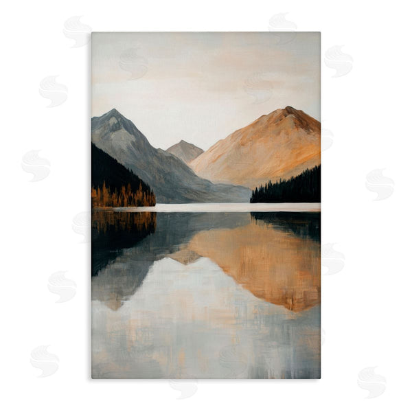 stupell industries Petal Prints Design | Terracotta Reflection Mountain Range Wall Art