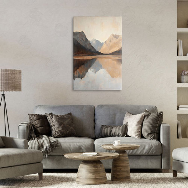 Stupell Industries Petal Prints Design | Terracotta Reflections Lake Landscape Wall Art