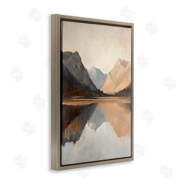 Stupell Industries Petal Prints Design | Terracotta Reflections Lake Landscape Wall Art