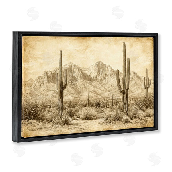Stupell Industries Petal Prints Design | The Desert Sepia Landscape Wall Art