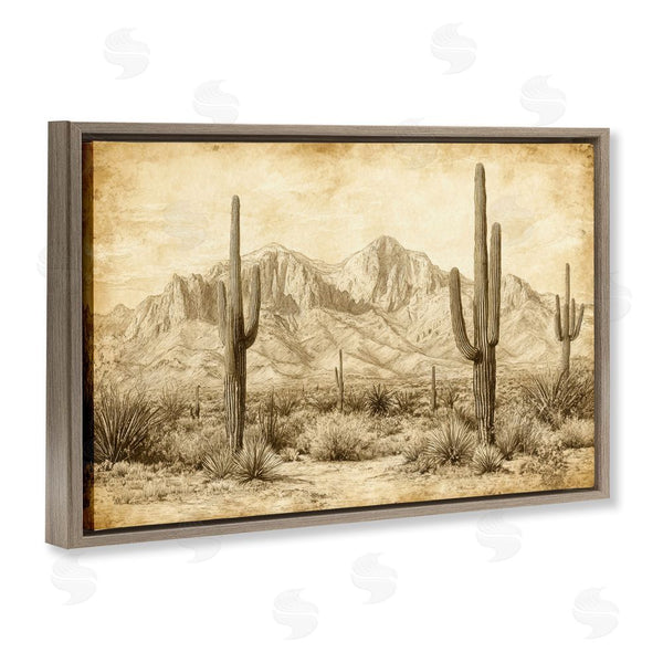 Stupell Industries Petal Prints Design | The Desert Sepia Landscape Wall Art