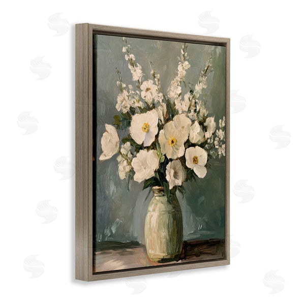 Stupell Industries Petal Prints Design | Traditional Alabaster Floral Bouquet Wall Art