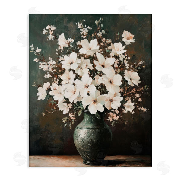 stupell industries Petal Prints Design | Traditional Elegant White Bouquet Wall Art