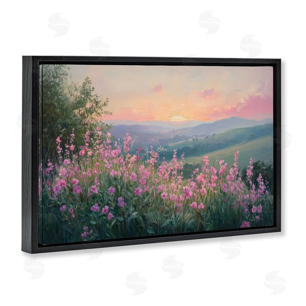 Stupell Industries Petal Prints Design | Twilight Meadow Pink Flowers Wall Art
