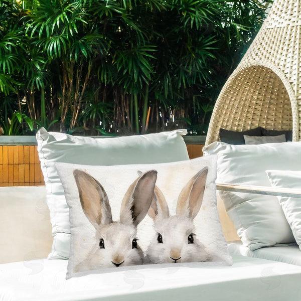Stupell Industries Petal Prints Design | Two Peeking Rabbits