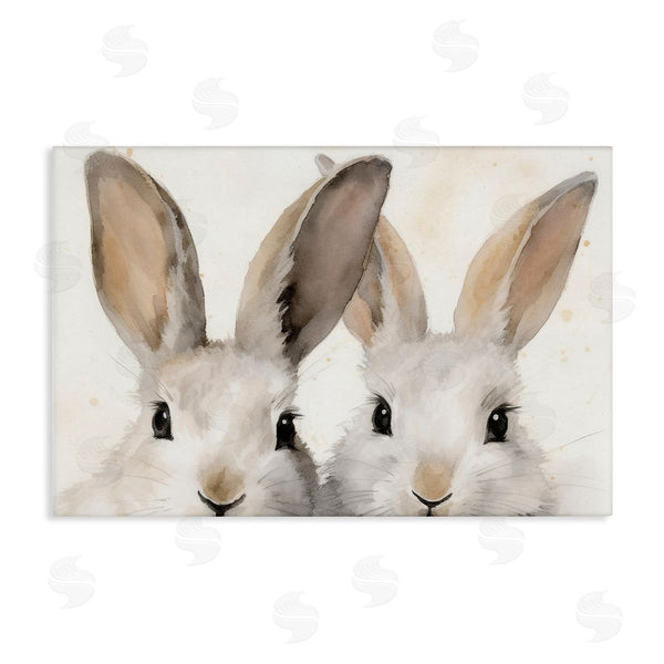 stupell industries Petal Prints Design | Two Peeking Rabbits