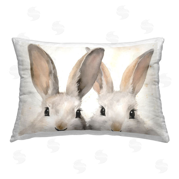 stupell industries Petal Prints Design | Two Peeking Rabbits