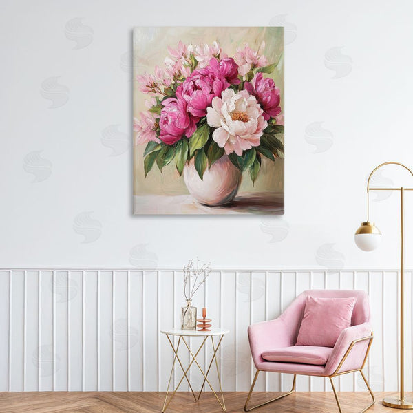 Stupell Industries Petal Prints Design | Vibrant Pink Floral Bouquet Wall Art