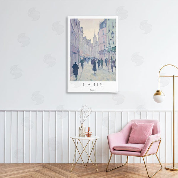 Stupell Industries Petal Prints Design | Vintage Blue Paris Streets Wall Art