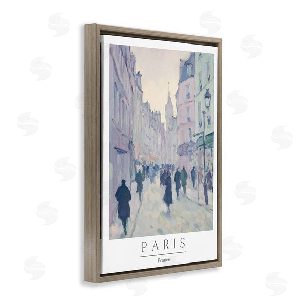 Stupell Industries Petal Prints Design | Vintage Blue Paris Streets Wall Art