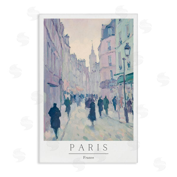 stupell industries Petal Prints Design | Vintage Blue Paris Streets Wall Art