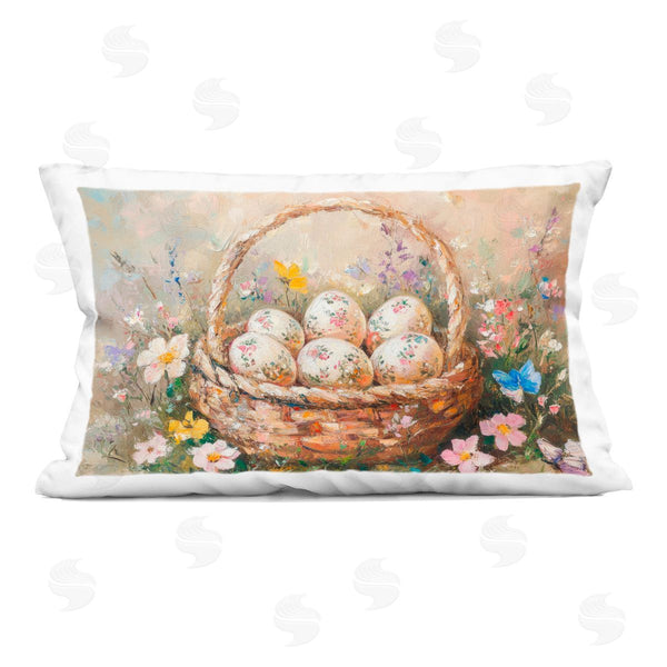 stupell industries Petal Prints Design | Vintage Chinoiserie Easter Eggs Printed Throw Pillow