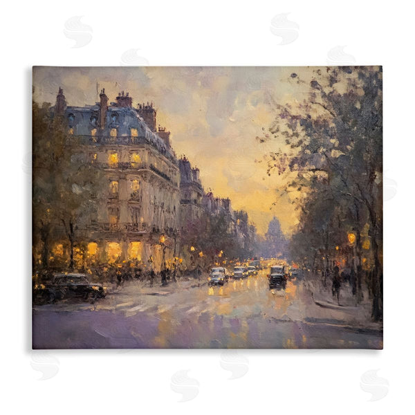 stupell industries Petal Prints Design | Vintage City Street View Wall Art