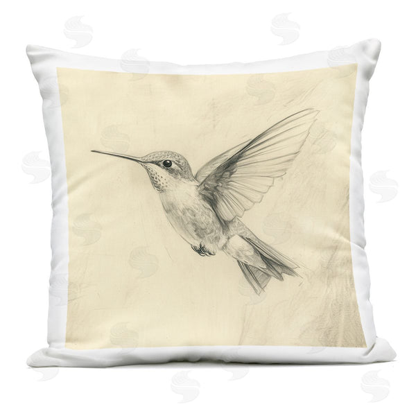 Stupell Industries Petal Prints Design | Vintage Hummingbird Sketch Printed Throw Pillow