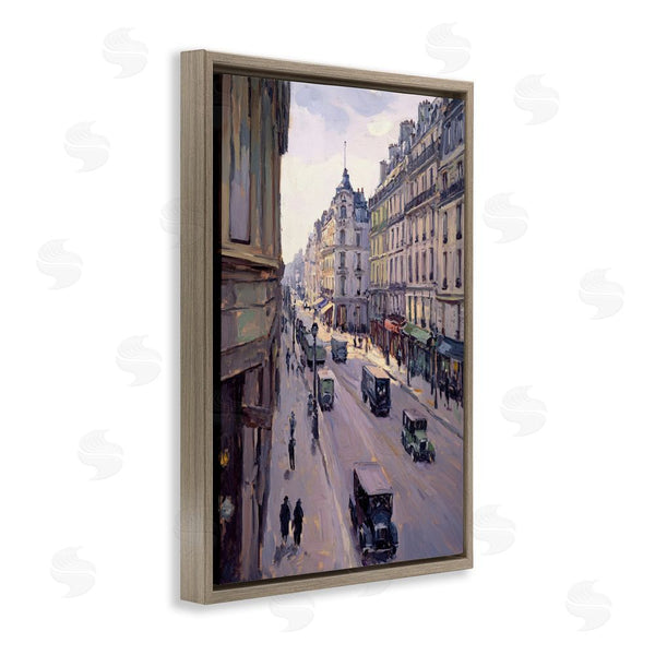 Stupell Industries Petal Prints Design | Vintage Paris Street Scene Wall Art
