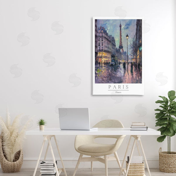 Stupell Industries Petal Prints Design | Vintage Paris Streets Night Wall Art