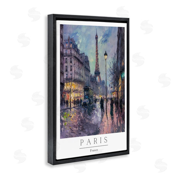 Stupell Industries Petal Prints Design | Vintage Paris Streets Night Wall Art
