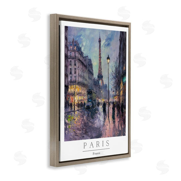 Stupell Industries Petal Prints Design | Vintage Paris Streets Night Wall Art