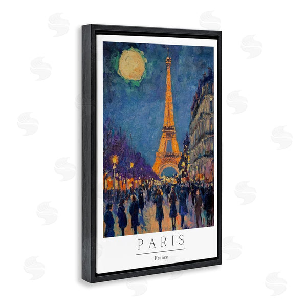 Stupell Industries Petal Prints Design | Vintage Paris Streets Night Wall Art