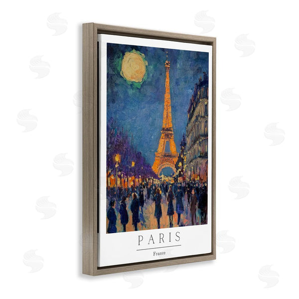 Stupell Industries Petal Prints Design | Vintage Paris Streets Night Wall Art