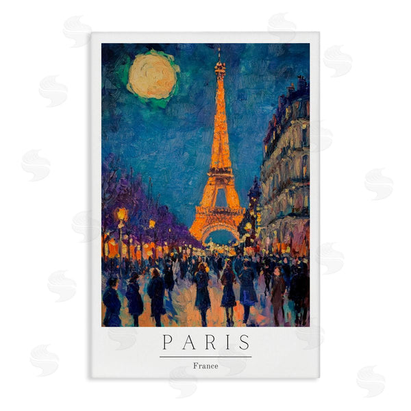 stupell industries Petal Prints Design | Vintage Paris Streets Night Wall Art