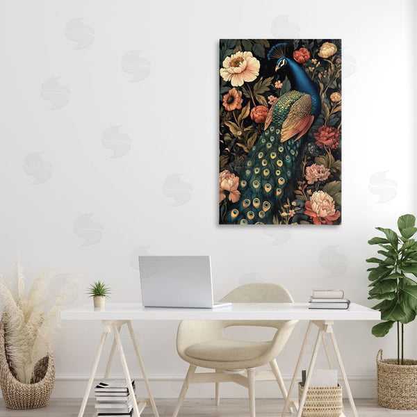 Stupell Industries Petal Prints Design | Vintage Peacock In Florals Wall Art