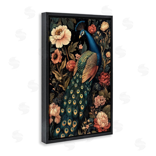 Stupell Industries Petal Prints Design | Vintage Peacock In Florals Wall Art
