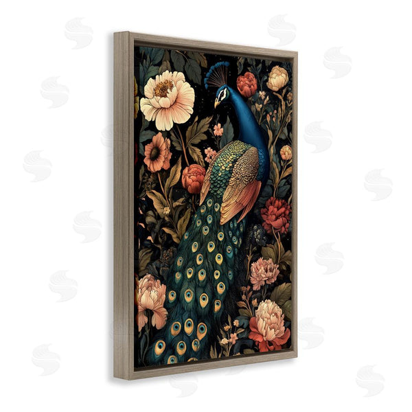 Stupell Industries Petal Prints Design | Vintage Peacock In Florals Wall Art