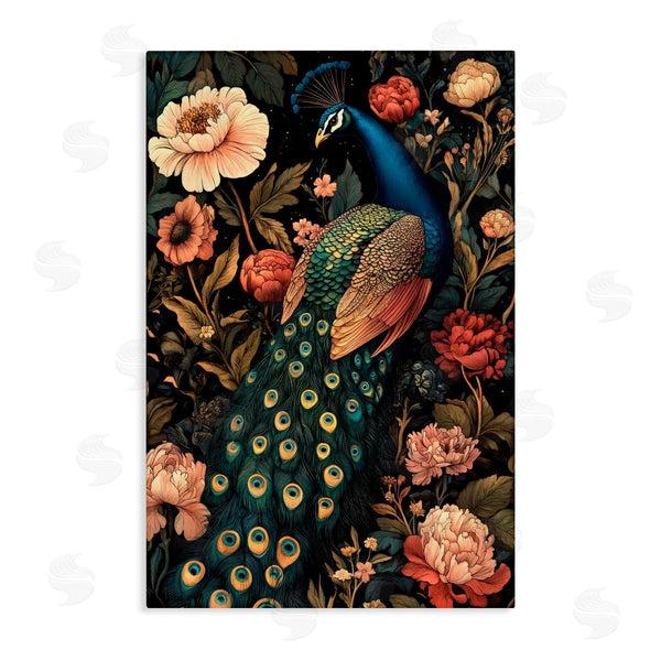 stupell industries Petal Prints Design | Vintage Peacock in Florals Wall Art