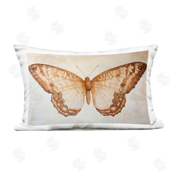 Stupell Industries Petal Prints Design | Vintage Sepia Moth Illustration Printed Throw Pillow