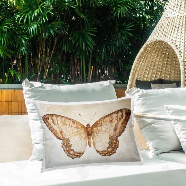 Stupell Industries Petal Prints Design | Vintage Sepia Moth Illustration Printed Throw Pillow