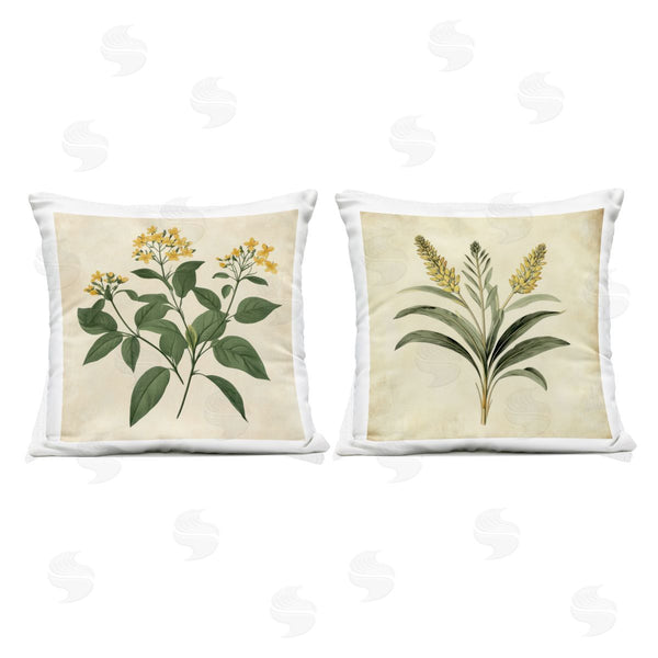 Stupell Industries Petal Prints Design | Vintage Yellow Bushels And Wheat Printed Throw Pillow Set