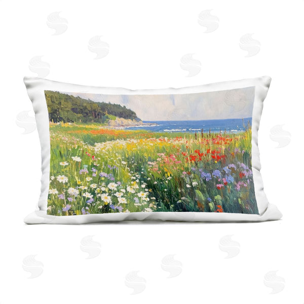 Stupell Industries Petal Prints Design | Vivid Wildflower Beach Printed Throw Pillow