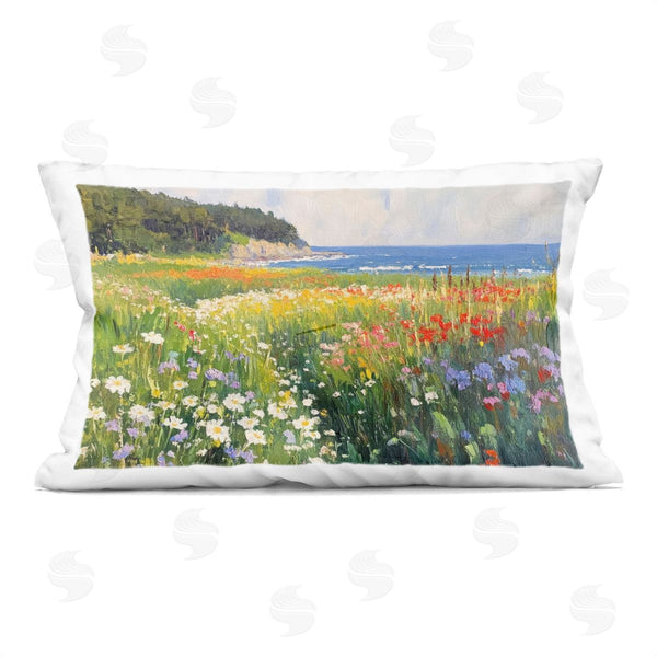 stupell industries Petal Prints Design | Vivid Wildflower Beach Printed Throw Pillow