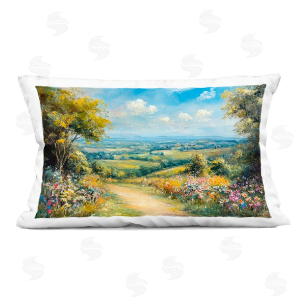 stupell industries Petal Prints Design | Wandering Path Overlook Printed Throw Pillow