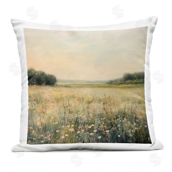 Stupell Industries Petal Prints Design | Warm Wildflower Landscape Printed Throw Pillow