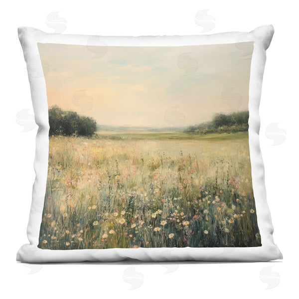 stupell industries Petal Prints Design | Warm Wildflower Landscape Printed Throw Pillow